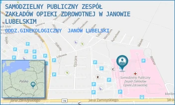 ODDZ.GINEKOLOGICZNY - SAMODZIELNY PUBLICZNY ZESPÓŁ ZAKŁADÓW OPIEKI ZDROWOTNEJ W JANOWIE LUBELSKIM - JANA ZAMOYSKIEGO 149,  JANÓW LUBELSKI