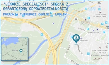 PORADNIA CHIRURGII OGÓLNEJ - "LEKARZE SPECJALIŚCI" SPÓŁKA Z OGRANICZONĄ ODPOWIEDZIALNOŚCIĄ - ODLEWNICZA 3,  LUBLIN
