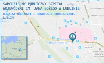 ODDZIAŁ UROLOGII I ONKOLOGII UROLOGICZNEJ - SAMODZIELNY PUBLICZNY SZPITAL WOJEWÓDZKI IM. JANA BOŻEGO W LUBLINIE - ZBIGNIEWA HERBERTA 21,  LUBLIN
