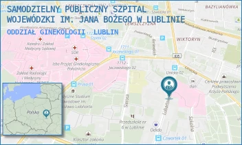 ODDZIAŁ GINEKOLOGII - SAMODZIELNY PUBLICZNY SZPITAL WOJEWÓDZKI IM. JANA BOŻEGO W LUBLINIE - LUBARTOWSKA 81,  LUBLIN