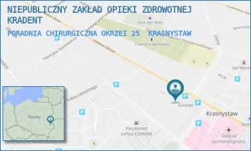 PORADNIA CHIRURGICZNA OKRZEI 25 - NIEPUBLICZNY ZAKŁAD OPIEKI ZDROWOTNEJ KRADENT - OKRZEI 25,  KRASNYSTAW