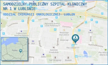 ODDZIAŁ CHIRURGII ONKOLOGICZNEJ - UNIWERSYTECKI SZPITAL KLINICZNY NR 1 W LUBLINIE - RADZIWIŁŁOWSKA 13,  LUBLIN