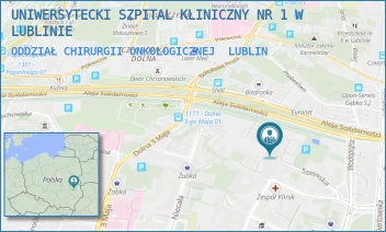 ODDZIAŁ CHIRURGII ONKOLOGICZNEJ - UNIWERSYTECKI SZPITAL KLINICZNY NR 1 W LUBLINIE - ALEJA SOLIDARNOŚCI 8,  LUBLIN