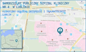 KLINICZNY ODDZIAŁ ORTOPEDII I TRAUMATOLOGII - UNIWERSYTECKI SZPITAL KLINICZNY NR 4 W LUBLINIE - DR. K. JACZEWSKIEGO 8,  LUBLIN