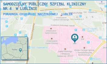 PORADNIA CHIRURGII NACZYNIOWEJ - UNIWERSYTECKI SZPITAL KLINICZNY NR 4 W LUBLINIE - DR. K. JACZEWSKIEGO 8,  LUBLIN