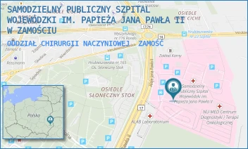 ODDZIAŁ CHIRURGII NACZYNIOWEJ - SAMODZIELNY PUBLICZNY SZPITAL WOJEWÓDZKI IM. PAPIEŻA JANA PAWŁA II W ZAMOŚCIU - ALEJE JANA PAWŁA 10,  ZAMOŚĆ