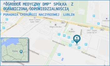 PORADNIA CHIRURGII NACZYNIOWEJ - "OŚRODEK MEDYCZNY DMP" SPÓŁKA  Z OGRANICZONĄ ODPOWIEDZIALNOŚCIĄ - PROJEKTOWA 5,  LUBLIN