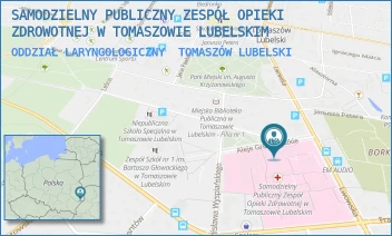 ODDZIAŁ LARYNGOLOGICZNY - SAMODZIELNY PUBLICZNY ZESPÓŁ OPIEKI ZDROWOTNEJ W TOMASZOWIE LUBELSKIM - ALEJE GRUNWALDZKIE 1,  TOMASZÓW LUBELSKI