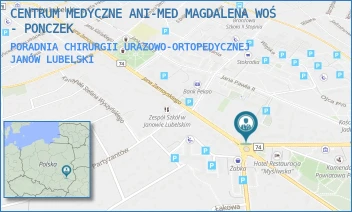 PORADNIA CHIRURGII URAZOWO-ORTOPEDYCZNEJ - CENTRUM MEDYCZNE ANI-MED MAGDALENA WOŚ - PONCZEK - ZAMOYSKIEGO 77,  JANÓW LUBELSKI