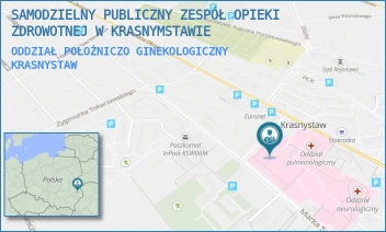 ODDZIAŁ POŁOŻNICZO GINEKOLOGICZNY - SAMODZIELNY PUBLICZNY ZESPÓŁ OPIEKI ZDROWOTNEJ W KRASNYMSTAWIE - GŁOWACKIEGO 3,  KRASNYSTAW