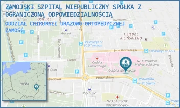 ODDZIAŁ CHIRURGII URAZOWO-ORTOPEDYCZNEJ - ZAMOJSKI SZPITAL NIEPUBLICZNY SPÓŁKA Z OGRANICZONĄ ODPOWIEDZIALNOŚCIĄ - PEOWIAKÓW 1,  ZAMOŚĆ