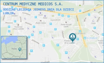 ODDZIAŁ LECZENIA JEDNEGO DNIA DLA DZIECI - CENTRUM MEDYCZNE MEDICOS S.A. - ONYKSOWA 12,  LUBLIN