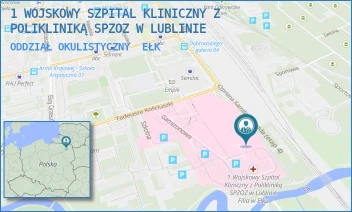 ODDZIAŁ OKULISTYCZNY - 1 WOJSKOWY SZPITAL KLINICZNY Z POLIKLINIKĄ SPZOZ W LUBLINIE - TADEUSZA KOŚCIUSZKI 30,  EŁK