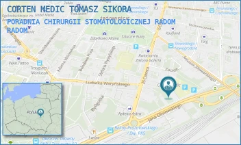 PORADNIA CHIRURGII STOMATOLOGICZNEJ RADOM - CORTEN MEDIC TOMASZ SIKORA - BELINY PRAZMOWSKIEGO 33 A,  RADOM