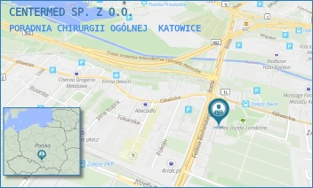 PORADNIA CHIRURGII OGÓLNEJ - "CENTERMED" SPÓŁKA Z OGRANICZONĄ ODPOWIEDZIALNOŚCIĄ - UL. FELIKSA BOCHEŃSKIEGO 38A,  KATOWICE