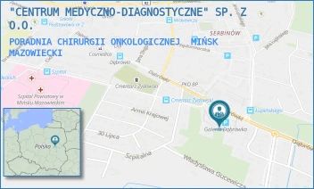 PORADNIA CHIRURGII ONKOLOGICZNEJ - "CENTRUM MEDYCZNO-DIAGNOSTYCZNE" SP. Z O.O. - DĄBRÓWKI 52,  MIŃSK MAZOWIECKI