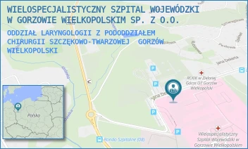ODDZIAŁ LARYNGOLOGII Z PODODDZIAŁEM CHIRURGII SZCZĘKOWO-TWARZOWEJ - WIELOSPECJALISTYCZNY SZPITAL WOJEWÓDZKI W GORZOWIE WIELKOPOLSKIM SP. Z O.O. - UL. JANA DEKERTA 1,  GORZÓW WIELKOPOLSKI