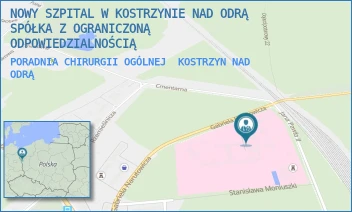 PORADNIA CHIRURGII OGÓLNEJ - NOWY SZPITAL W KOSTRZYNIE NAD ODRĄ SPÓŁKA Z OGRANICZONĄ ODPOWIEDZIALNOŚCIĄ - UL. GABRIELA NARUTOWICZA 6,  KOSTRZYN NAD ODRĄ