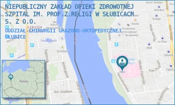 ODDZIAŁ CHIRURGII URAZOWO-ORTOPEDYCZNEJ - NIEPUBLICZNY ZAKŁAD OPIEKI ZDROWOTNEJ SZPITAL IM. PROF.Z.RELIGI W SŁUBICACH S. Z O.O. - UL. NADODRZAŃSKA 6,  SŁUBICE