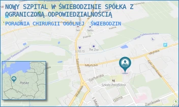 PORADNIA CHIRURGII OGÓLNEJ - NOWY SZPITAL W ŚWIEBODZINIE SPÓŁKA Z OGRANICZONĄ ODPOWIEDZIALNOŚCIĄ - UL. MŁYŃSKA 6,  ŚWIEBODZIN