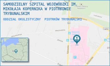 ODDZIAŁ OKULISTYCZNY - SAMODZIELNY SZPITAL WOJEWÓDZKI IM. MIKOŁAJA KOPERNIKA W PIOTRKOWIE TRYBUNALSKIM - UL. RAKOWSKA 15,  PIOTRKÓW TRYBUNALSKI