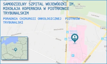 PORADNIA CHIRURGII ONKOLOGICZNEJ - SAMODZIELNY SZPITAL WOJEWÓDZKI IM. MIKOŁAJA KOPERNIKA W PIOTRKOWIE TRYBUNALSKIM - UL. RAKOWSKA 15,  PIOTRKÓW TRYBUNALSKI