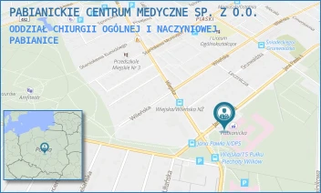 ODDZIAŁ CHIURGII OGÓLNEJ I NACZYNIOWEJ - PABIANICKIE CENTRUM MEDYCZNE SP. Z O.O. - UL. JANA PAWŁA II 68,  PABIANICE
