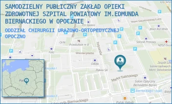ODDZIAŁ CHIRURGII URAZOWO-ORTOPEDYCZNEJ - SAMODZIELNY PUBLICZNY ZAKŁAD OPIEKI ZDROWOTNEJ SZPITAL POWIATOWY IM.EDMUNDA BIERNACKIEGO W OPOCZNIE - UL. PARTYZANTÓW 30,  OPOCZNO