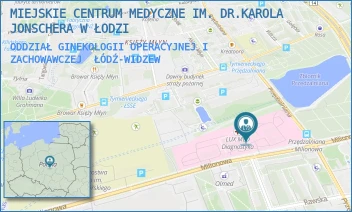 ODDZIAŁ GINEKOLOGII OPERACYJNEJ I ZACHOWAWCZEJ - MIEJSKIE CENTRUM MEDYCZNE IM. DR.KAROLA JONSCHERA W ŁODZI - UL. MILIONOWA 14,  ŁÓDŹ-WIDZEW