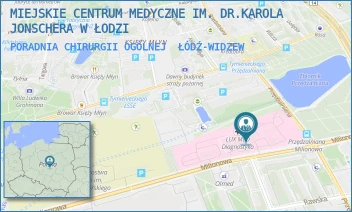 PORADNIA CHIRURGII OGÓLNEJ - MIEJSKIE CENTRUM MEDYCZNE IM. DR.KAROLA JONSCHERA W ŁODZI - UL. MILIONOWA 14,  ŁÓDŹ-WIDZEW