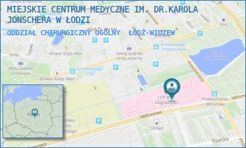 ODDZIAŁ CHIRURGICZNY OGÓLNY - MIEJSKIE CENTRUM MEDYCZNE IM. DR.KAROLA JONSCHERA W ŁODZI - UL. MILIONOWA 14,  ŁÓDŹ-WIDZEW