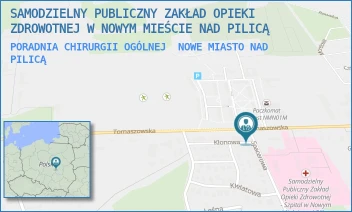 PORADNIA CHIRURGII OGÓLNEJ - SAMODZIELNY PUBLICZNY ZAKŁAD OPIEKI ZDROWOTNEJ W NOWYM MIEŚCIE NAD PILICĄ - SPACEROWA 1,  NOWE MIASTO NAD PILICĄ