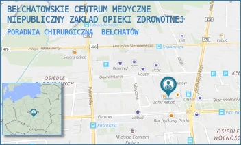PORADNIA CHIRURGICZNA - BEŁCHATOWSKIE CENTRUM MEDYCZNE NIEPUBLICZNY ZAKŁAD OPIEKI ZDROWOTNEJ - UL. 19 STYCZNIA 12,  BEŁCHATÓW