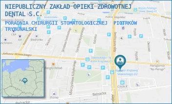 PORADNIA CHIRURGII STOMATOLOGICZNEJ - NIEPUBLICZNY ZAKŁAD OPIEKI ZDROWOTNEJ DENTAL S.C. - UL. JULIUSZA SŁOWACKIEGO 74,  PIOTRKÓW TRYBUNALSKI