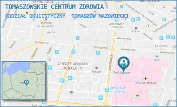 ODDZIAŁ OKULISTYCZNY - TOMASZOWSKIE CENTRUM ZDROWIA - UL. JANA PAWŁA II 35,  TOMASZÓW MAZOWIECKI