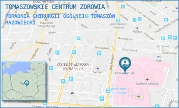 PORADNIA CHIRURGII OGÓLNEJ - TOMASZOWSKIE CENTRUM ZDROWIA - UL. JANA PAWŁA II 35,  TOMASZÓW MAZOWIECKI