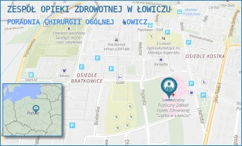 PORADNIA CHIRURGII OGÓLNEJ - ZESPÓŁ OPIEKI ZDROWOTNEJ W ŁOWICZU - UL. UŁAŃSKA 28,  ŁOWICZ