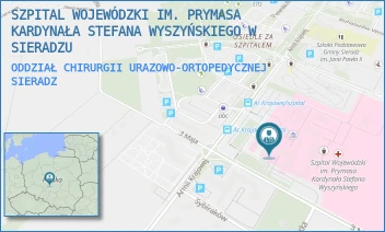 ODDZIAŁ CHIRURGII URAZOWO-ORTOPEDYCZNEJ - SZPITAL WOJEWÓDZKI IM. PRYMASA KARDYNAŁA STEFANA WYSZYŃSKIEGO W SIERADZU - UL. ARMII KRAJOWEJ 7,  SIERADZ