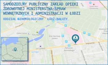 ODDZIAŁ GINEKOLOGICZNY - SAMODZIELNY PUBLICZNY ZAKŁAD OPIEKI ZDROWOTNEJ MINISTERSTWA SPRAW WEWNĘTRZNYCH I ADMINISTRACJI W ŁODZI - UL. PÓŁNOCNA 42,  ŁÓDŹ-BAŁUTY