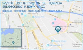 ODDZIAŁ CHIRURGII ONKOLOGICZNEJ - SZPITAL SPECJALISTYCZNY IM. JĘDRZEJA ŚNIADECKIEGO W NOWYM SĄCZU - UL. MŁYŃSKA 5,  NOWY SĄCZ