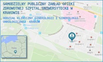 ODDZIAŁ KLINICZNY GINEKOLOGII I GINEKOLOGII ONKOLOGICZNEJ - SAMODZIELNY PUBLICZNY ZAKŁAD OPIEKI ZDROWOTNEJ SZPITAL UNIWERSYTECKI W KRAKOWIE - UL. MACIEJA JAKUBOWSKIEGO 2,  KRAKÓW