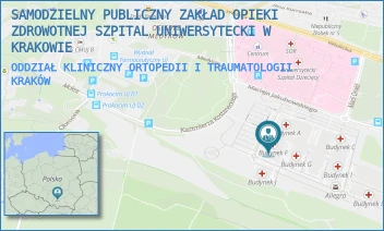 ODDZIAŁ KLINICZNY ORTOPEDII I TRAUMATOLOGII - SAMODZIELNY PUBLICZNY ZAKŁAD OPIEKI ZDROWOTNEJ SZPITAL UNIWERSYTECKI W KRAKOWIE - UL. MACIEJA JAKUBOWSKIEGO 2,  KRAKÓW