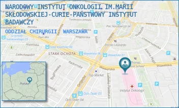 ODDZIAŁ CHIRURGII - NARODOWY INSTYTUT ONKOLOGII IM.MARII SKŁODOWSKIEJ-CURIE-PAŃSTWOWY INSTYTUT BADAWCZY - WAWELSKA 15,  WARSZAWA
