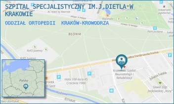 ODDZIAŁ ORTOPEDII - SZPITAL SPECJALISTYCZNY IM.J.DIETLA W KRAKOWIE - UL. AL. F. FOCHA 33,  KRAKÓW-KROWODRZA