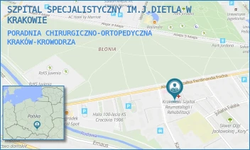 PORADNIA CHIRURGICZNO-ORTOPEDYCZNA - SZPITAL SPECJALISTYCZNY IM.J.DIETLA W KRAKOWIE - UL. AL. F. FOCHA 33,  KRAKÓW-KROWODRZA