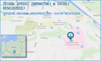 ODDZIAŁ URAZOWO-ORTOPEDYCZNY - ZESPÓŁ OPIEKI ZDROWOTNEJ W SUCHEJ BESKIDZKIEJ - UL. SZPITALNA 22,  SUCHA BESKIDZKA