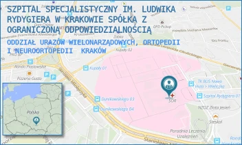 ODDZIAŁ URAZÓW WIELONARZĄDOWYCH, ORTOPEDII I NEUROORTOPEDII - SZPITAL SPECJALISTYCZNY IM. LUDWIKA RYDYGIERA W KRAKOWIE SPÓŁKA Z OGRANICZONĄ ODPOWIEDZIALNOŚCIĄ - OS. ZŁOTEJ JESIENI 1,  KRAKÓW