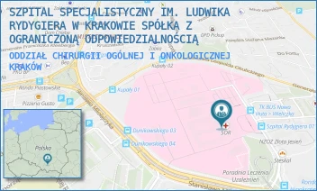 ODDZIAŁ CHIRURGII OGÓLNEJ I ONKOLOGICZNEJ - SZPITAL SPECJALISTYCZNY IM. LUDWIKA RYDYGIERA W KRAKOWIE SPÓŁKA Z OGRANICZONĄ ODPOWIEDZIALNOŚCIĄ - OSIEDLE ZŁOTEJ JESIENI 1,  KRAKÓW