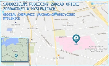 ODDZIAŁ CHIRURGII URAZOWO-ORTOPEDYCZNEJ - SAMODZIELNY PUBLICZNY ZAKŁAD OPIEKI ZDROWOTNEJ W MYŚLENICACH - UL. UL. SZPITALNA 2,  MYŚLENICE