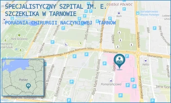 PORADNIA CHIRURGII NACZYNIOWEJ - SPECJALISTYCZNY SZPITAL IM. E. SZCZEKLIKA W TARNOWIE - UL. SZPITALNA 13,  TARNÓW